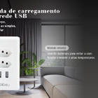 Tomada Usb Duo De Parede Conjunto Com 2 Tomadas E 2 Entradas