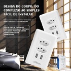 Tomada Usb Duo De Parede Conjunto Com 2 Tomadas E 2 Entradas