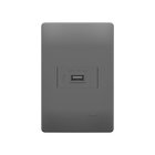 Tomada Usb Fame Habitat Onix 15w Com Placa 4x2 Onix