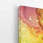 Tons De Verde E Rosa Abstrato Tinta Quadro Canvas 120x80cm