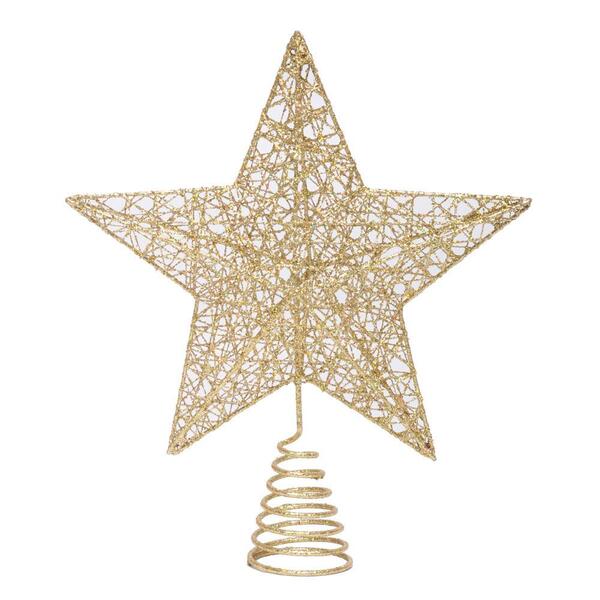 Topo Árvore Natal Estrela Trabalhada Ouro 30x25x6 1019342