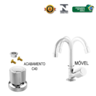 Torneira 1195 Bica Móvel Lavatório Metal - C40 Casagrande Mun