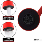 Torneira 2 Jatos Cone Vermelha De Parede C61 Base Redonda