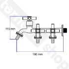 Torneira 3 Saídas Para Tanque, Máquina, Tanquinho, Lava E Sec