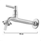 Torneira  maquina Tanque Lavanderia Longa 1/4 De Volta Metal