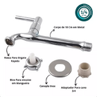 Torneira  maquina Tanque Lavanderia Longa 1/4 De Volta Metal