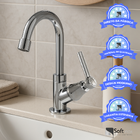 Torneira Abs Lavatório Bica Móvel Cromado 1/4 De Volta