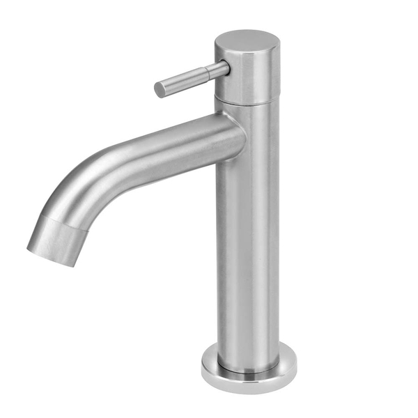 Torneira Aço Inox Escovado Lavatório Mesa Baixa 1/4v Cinza-es