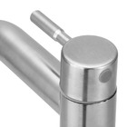 Torneira Aço Inox Escovado Lavatório Mesa Baixa 1/4v Cinza-es