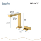 Torneira Água Fria Vercci Dourado Escovado