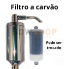 Torneira Aladim Metal Inox Com Filtro Cromado Flexível Preta