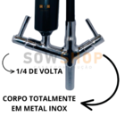Torneira Aladim Metal Inox Com Filtro Cromado Flexível Preta