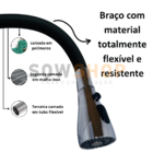 Torneira Aladim Metal Inox Com Filtro Cromado Flexível Preta