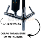 Torneira Aladim Metal Inox Com Filtro Preto Flexível Preta Co