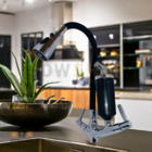 Torneira Aladim Metal Inox Com Filtro Preto Flexível Preta Co