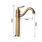 Torneira Alta Mesa Vintage Retrô Bronze Antigo 60161B