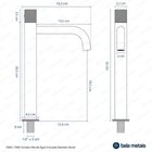 Torneira Alta Para Banheiro 26,5x18,3cm Murat Bela Metais Ros