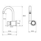 Torneira Automática Banheiro Lavatório 1100 B. Móvel Parede