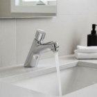 Torneira Automática Curta Para Banheiro Tubo Inclinado