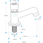Torneira Automática Preta Luxo Metal Banheiro Lavabo Pia