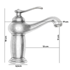 Torneira Baixa Banheiro Monocomando Vintage Colonial Preto