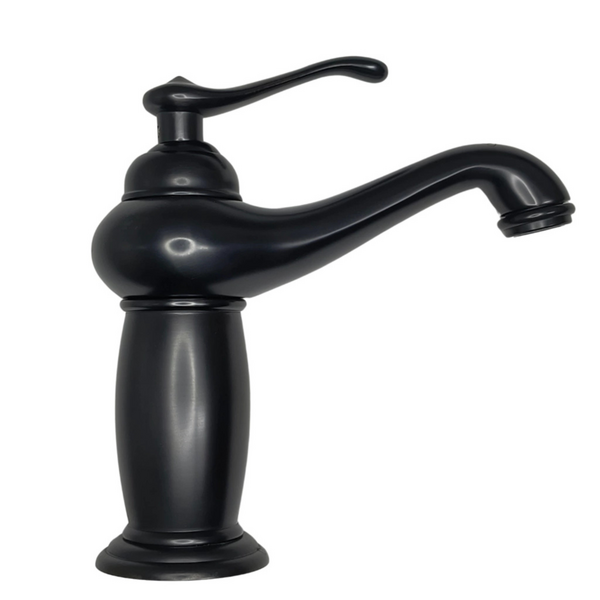 Torneira Baixa Banheiro Monocomando Vintage Colonial Preto