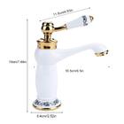 Torneira Baixa Monocomando Banheiro Vintage Branca e Porcelana