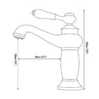 Torneira Baixa Monocomando Banheiro Vintage Bronze e Porcelana