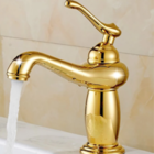 Torneira Baixa Retro Vintage Dourado Ouro