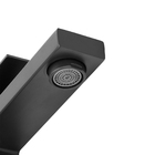 Torneira Bancada Banheiro Quadrada Inox 1/4 De Volta Black