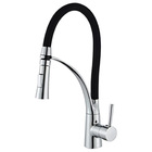 Torneira bancada cozinha monocomando silicone preto fosco