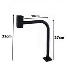 Torneira Bancada Cuba Alta Preta Quadrada Fort Metais