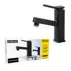 Torneira Bancada Monocomando Bica Baixa Móvel - Preto