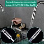 Torneira Bancada Monocomando Gourmet Extensível Cromada Fosca