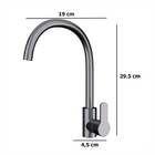 Torneira Bancada Pia Cozinha Misturador Quente E Frio Aço Ino