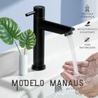 Torneira Bancada Preta para Banheiro Lavabo Lavatorio Água Fr