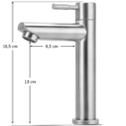 Torneira Banheiro Aço Escovado Baixa