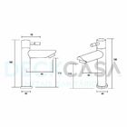 Torneira Banheiro Aço Escovado Baixa