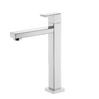 Torneira Banheiro Alta Quadrada Cromada Cromado