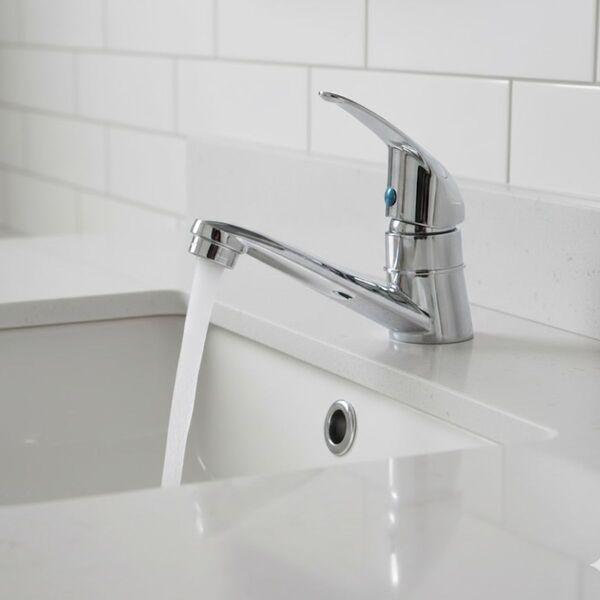 Torneira Banheiro Bancada Mesa Baixa Em Metal Cromo Água Fria