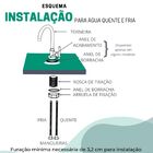 Torneira Banheiro Bancada Monocomando Metal Cascata Quadrada