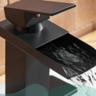 Torneira Banheiro Bancada Monocomando Metal Cascata Quadrada