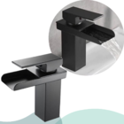 Torneira Banheiro Bancada Monocomando Metal Cascata Quadrada