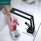 Torneira Banheiro Bica Alta Design Preta Fosco Ca8206p