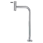 Torneira Banheiro Bica Alta Inox Cromada Slim Design Moderno