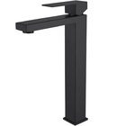 Torneira Banheiro Bica Alta Quadrada Preta Preto