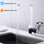 Torneira Banheiro Bica Alta Slim Quadrada Inox Cuba de Embutir