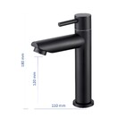 Torneira Banheiro Bica Baixa Metal Inox Mesa Preta Nox18b Doan