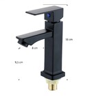 Torneira Banheiro Bica Baixa Preta