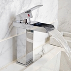 Torneira Banheiro Cascata Cromado Bica Baixa Água Fria Quente